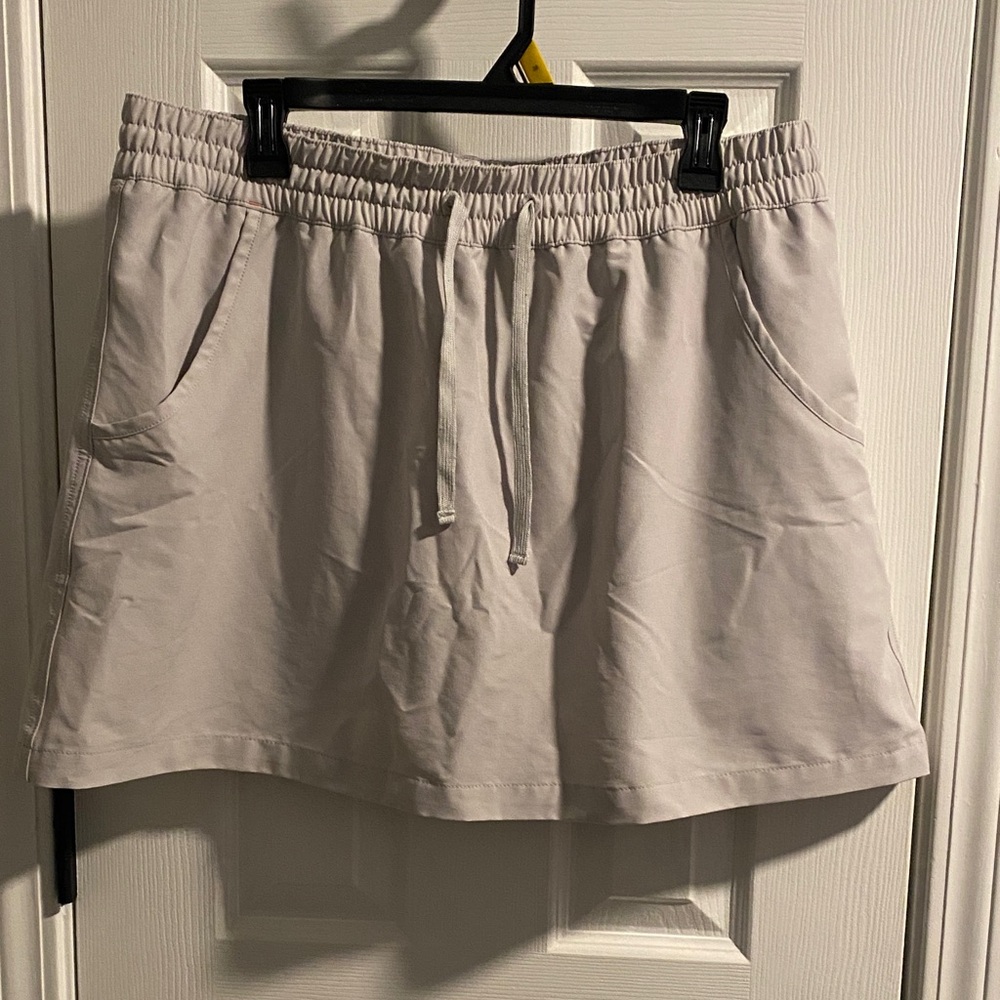 Nepallo Casual Light Tan Skort with Drawstring